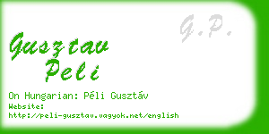 gusztav peli business card